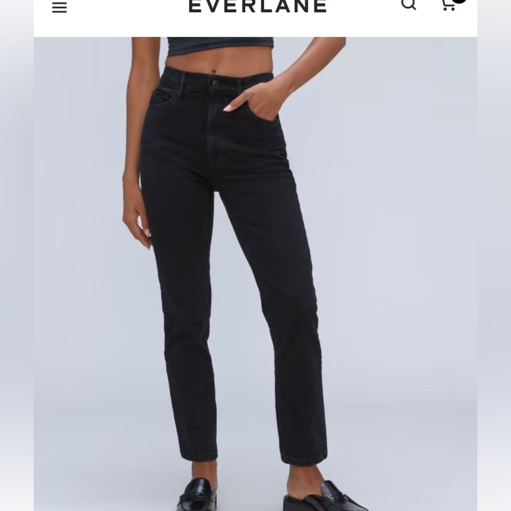 Everlane Women's Original Cheeky® Jean in Coal, Size 24
